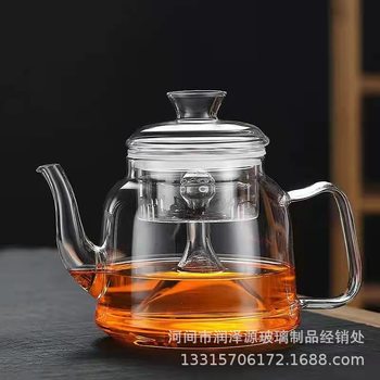 Thickened Steam Tea Maker Electric Pottery Stove Kettle Boiling Teapot Wholesale High Borosilicate Steamed Teapot Glass Teapot