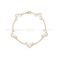 Five-flowered white mother-of-pearl gold color