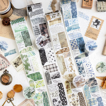Twilight tape vegetation poetry series retro art die-cutting hand account decoration material cycle paste 4