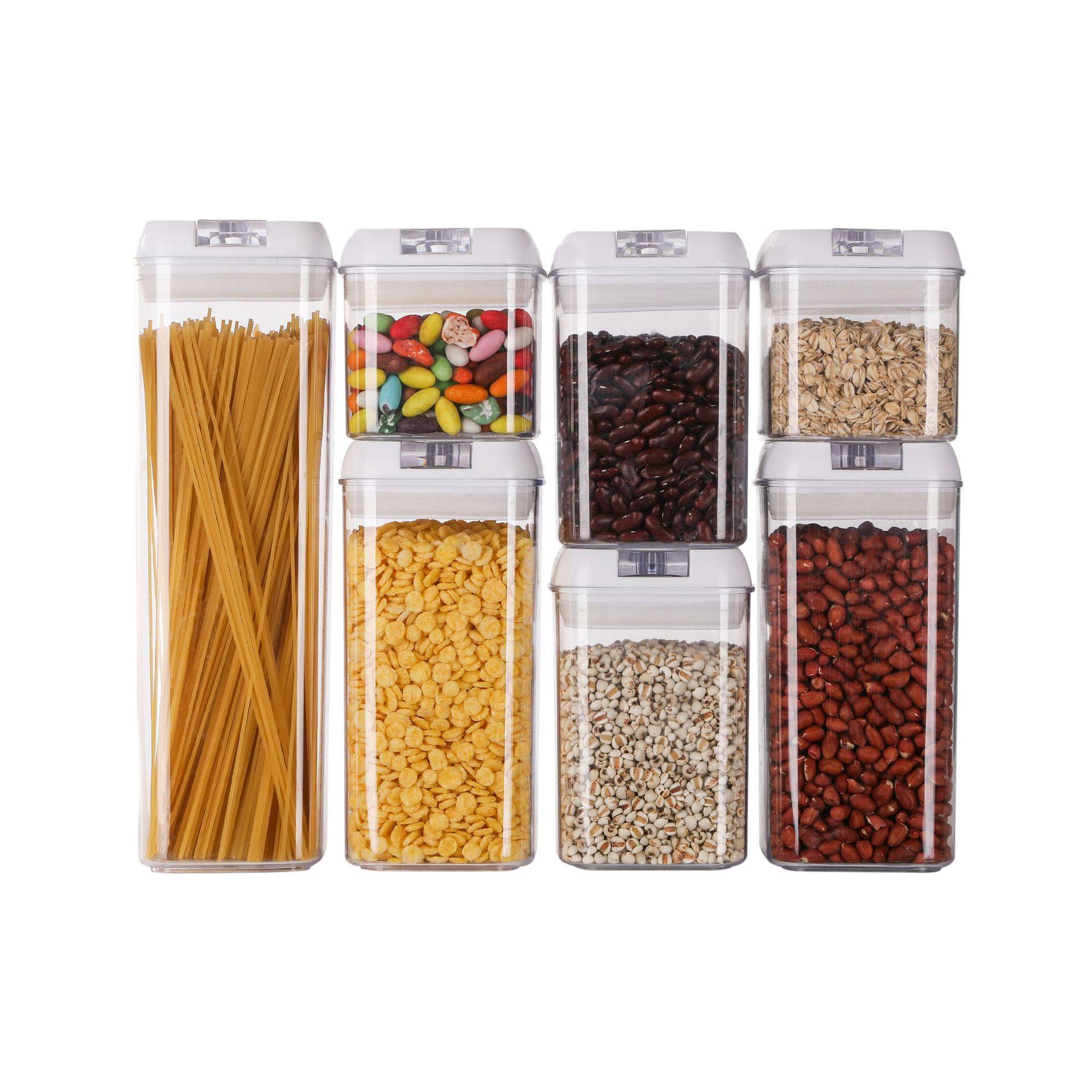 PS material coarse cereals storage tank kitchen food sealed tank plastic transparent storage storage tank grain moisture-proof sealed box