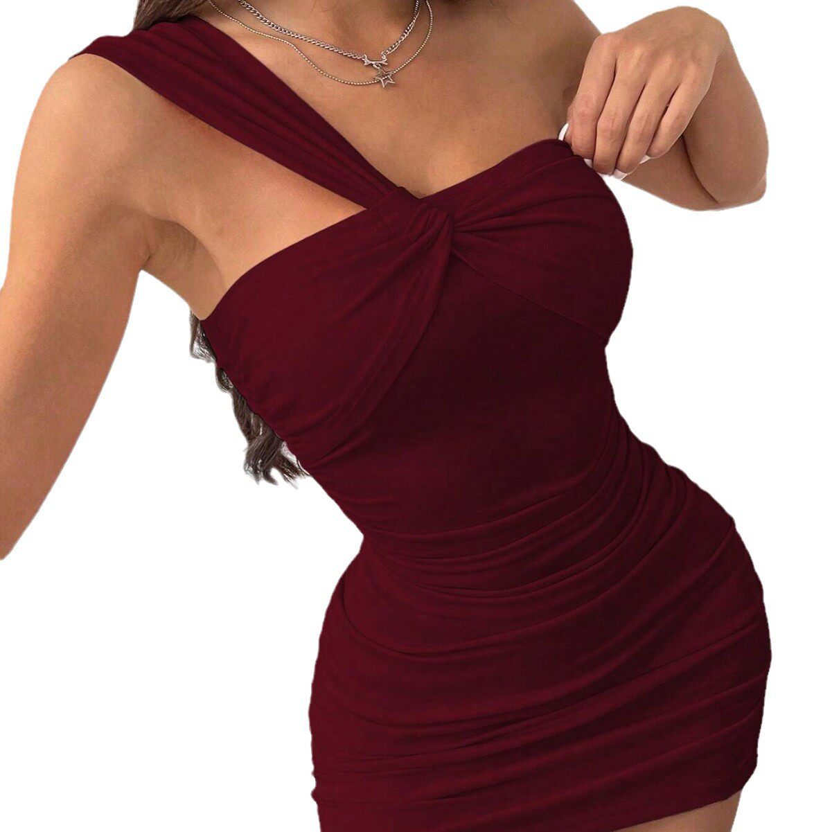 Off Shoulder Bodycon Dress Sexy Elegant Short Hem Spring Summer Fashion for Women Wholesale Available