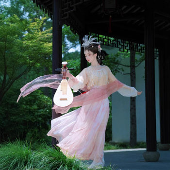 New Style Tang Dynasty Ancient Costume for Adults, Improved Mid-Autumn Hanfu for Women, Ancient Fairy Style Travel Photography