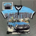 EM12 Blue (180g Digital Print Polo Shirt)