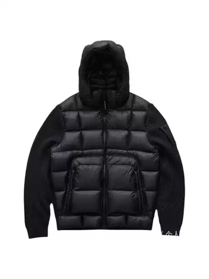 CP Foreign Trade New Autumn/Winter Sweater Patchwork Cotton Coat with Hood, Warm, Halloween-themed, Ultra-Light Dopamine Fluffy Cotton Coat