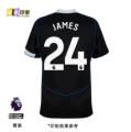 2526 chelsea away black number 24 + with premier league badge