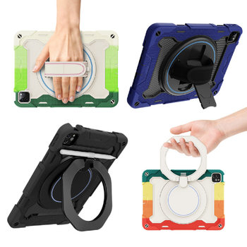Cross-Border 2025 Suitable for iPad A16 Protective Case Air13 Tablet Case Pro11 Silicone 10Th Generation Anti-Fall Rotating Stand