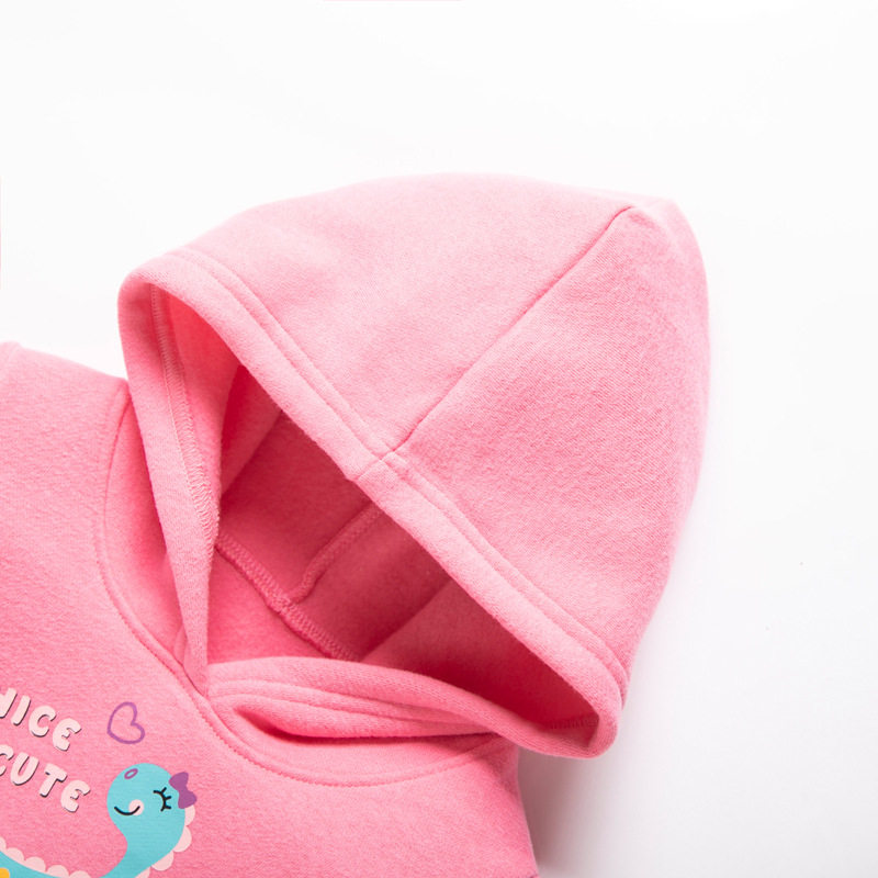 Winter Long-sleeve Kids' Dress, Girls' Casual Fleece-lined Dress