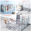 Book Stand Acrylic Material Morandi Color Transparent Student Book Desktop Storage Rack Office Stationery Bookshelf Wholesale