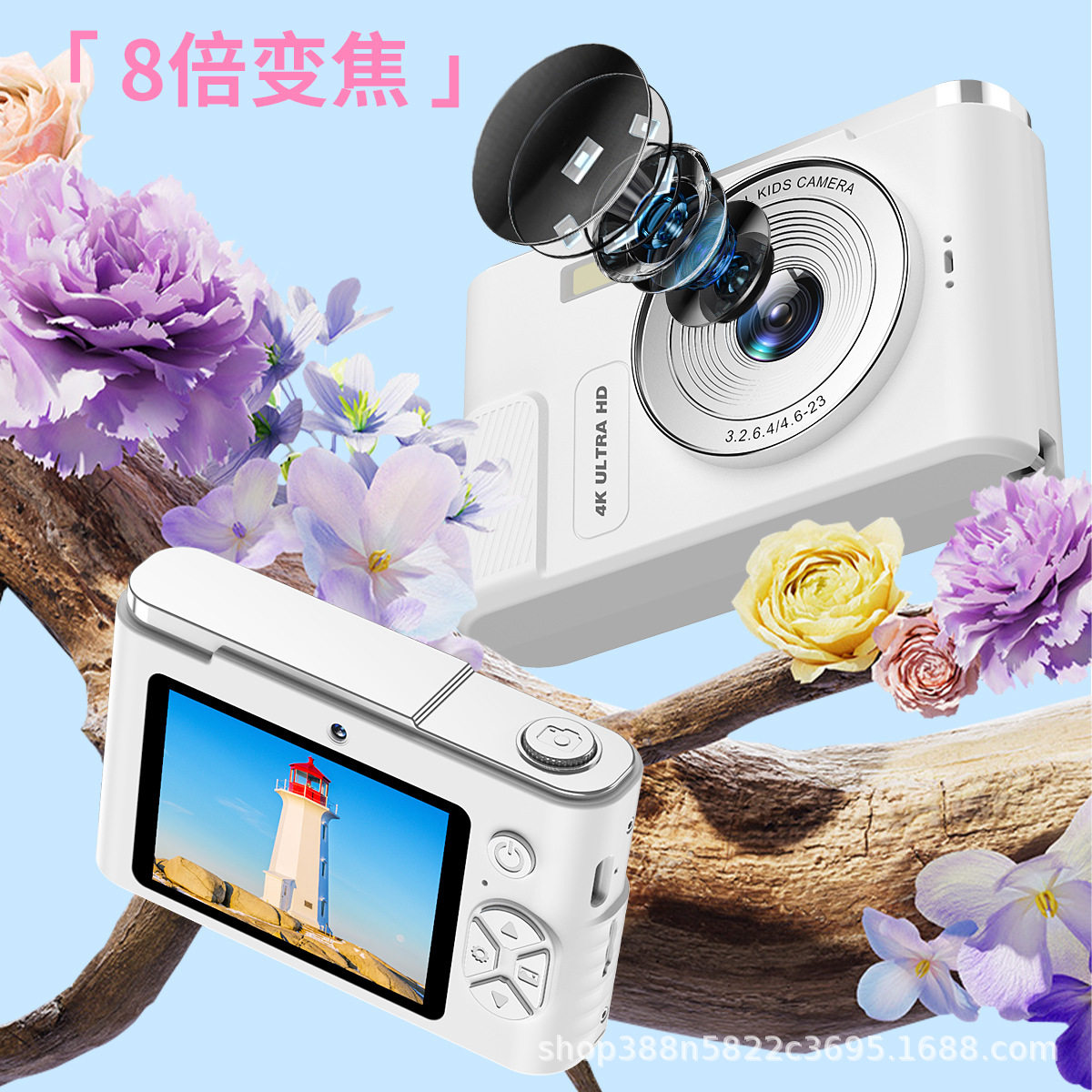 [Source Factory] Cross-border Private Model Digital Camera High Definition Selfie Beginner-up Small Students Double Photograph Front and Back