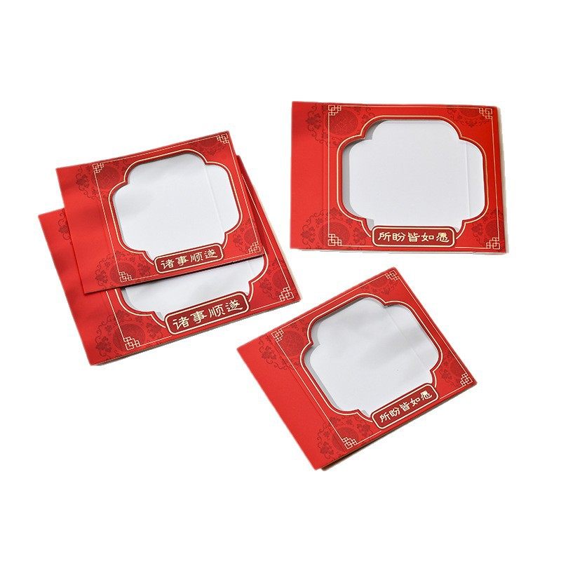 New Pull-Out Suspension Box Envelope Pe Film Box Paper Sleeve White Cardboard Hot Stamping Paper Sleeve Bracelet Packaging Wholesale