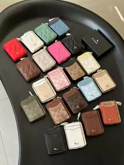 C Brand Card Holder and Coin Purse with Gift Box, Multiple Card Slots, Various Options