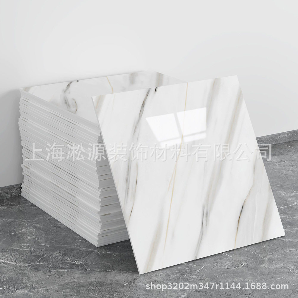 外贸跨境热销大理石仿瓷砖墙贴自粘防水防潮背景墙面装饰墙壁纸