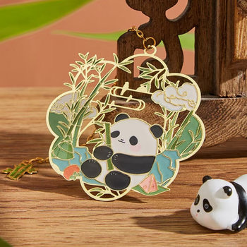 Chinese style panda cute national fashion metal creative gift gift creative bookmark customization