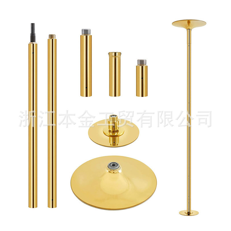 Заводская продажа golden dancing tube вращающаяся усовершенствованная портативная школа танцев на шесте home bar golden standard Изображение 1