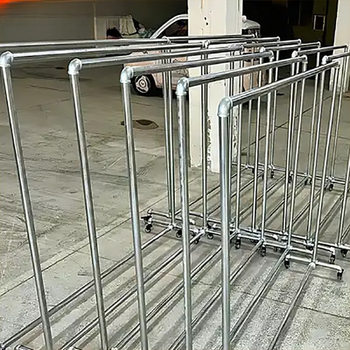 Steel Pipe Clothes Drying Rack for Home Use, Floor-Standing Balcony Hanging Rack for Drying Quilts and Clothes, Galvanized Single Rod Water Pipe