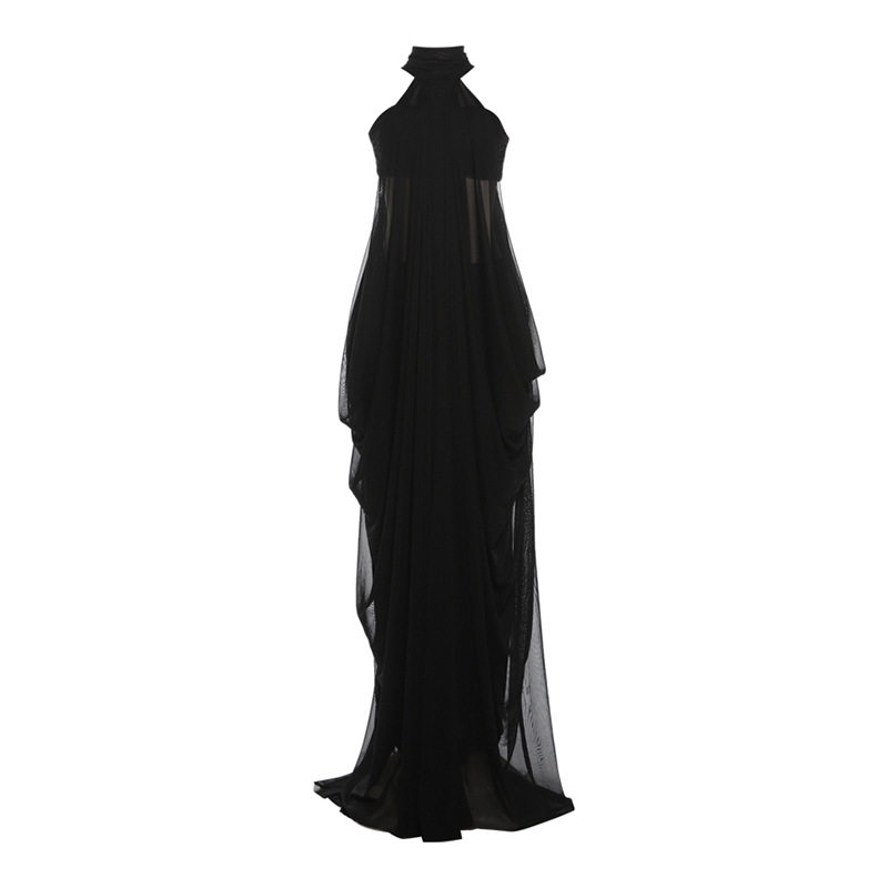 Summer Womens Fashion Set Halter Neck Strapless Sheer Fabric Bodycon Skirt Perfect for Parties or Night Out