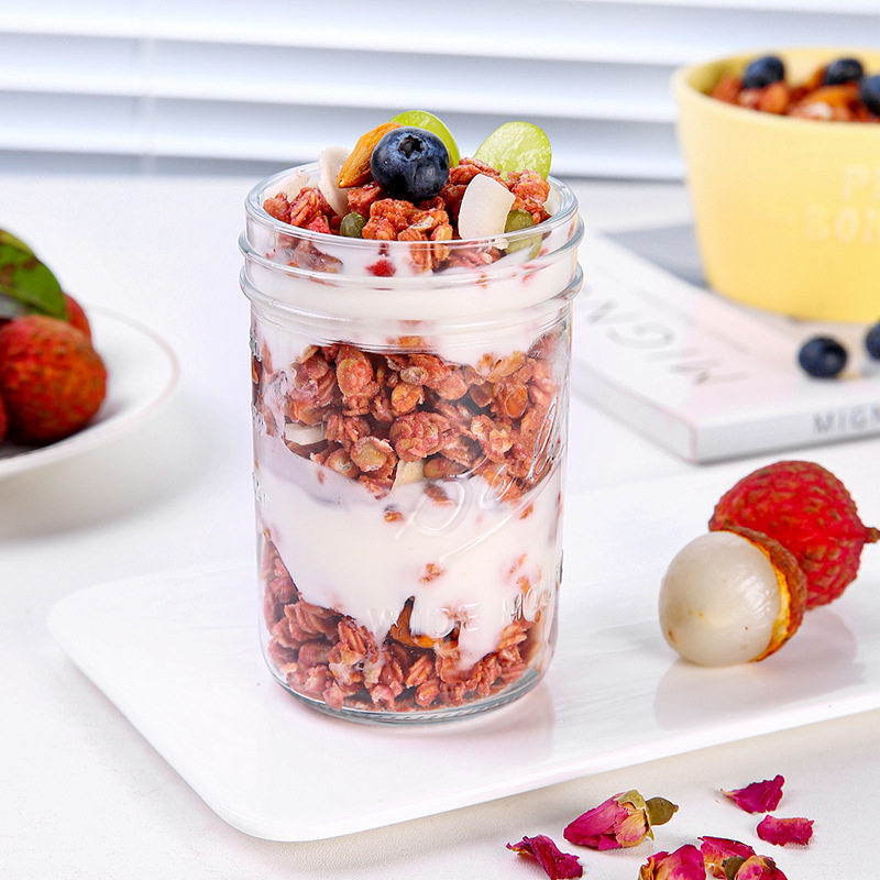 Lychee Rose Baked Oatmeal 210g Fruit Nut Oatmeal Instant Sea Salt Cocoa Nut Baked Oatmeal