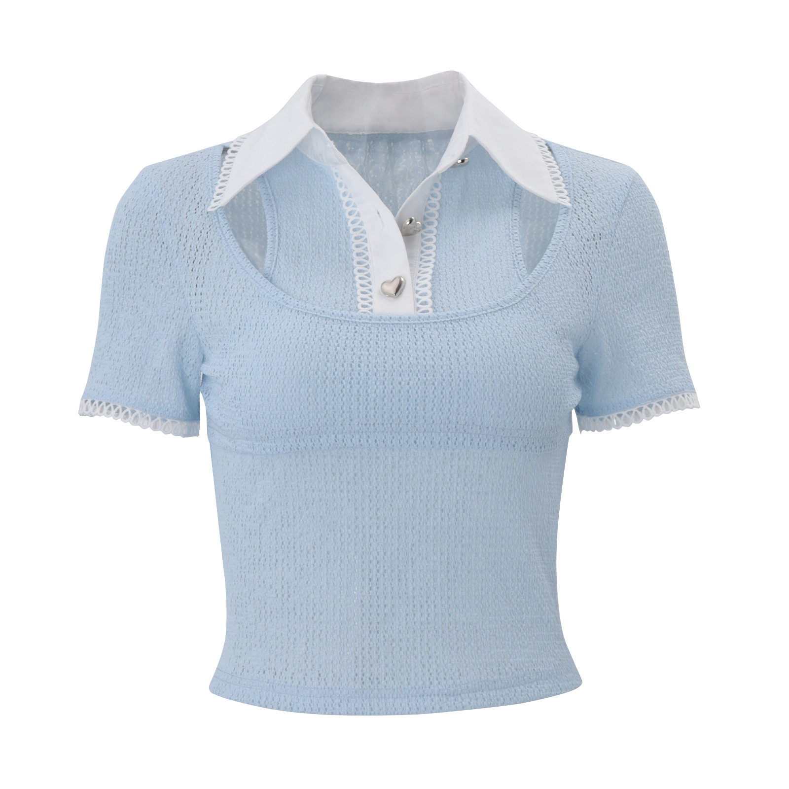 Womens Summer Short Sleeve Blouse Stylish Slim Fit Versatile Elegant Perfect for Work and Casual Wear Wholesale