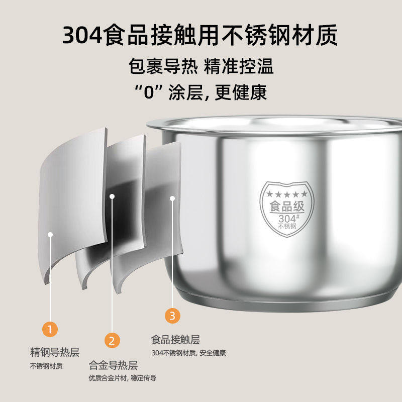 Hemispheric Electric Pressure Cooker Household Mini Pressure Cooker Multi-Functional Smart 2L 2.5 Liter 2-Person Cooking Small Rice Cooker*