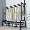 Coat Rack Floor-Standing Clothes Rack Bedroom Household Clothes Drying Rack Simple Clothes Storage Rack Double Pole Clothes Rack