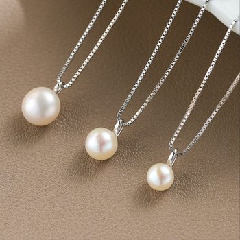 S999 Sterling Silver Pearl Necklace for Women 2025 New Wholesale Natural Freshwater Pearl Clavicle Chain