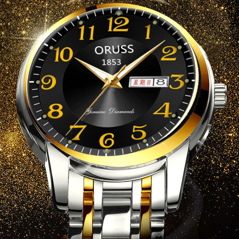 Wholesale New Swiss Brand Waterproof Luminous Men's Automatic Quartz Watch Student Korean Style Digital Large Dial