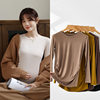 New Autumn and Winter Maternity Wear Maternity Tops Korean Style High Elastic Round Neck Maternity Bottoming Shirt Tops Maternity Autumn Wear
