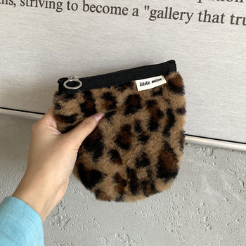 Cross-Border Supply Ins Leopard Print Cosmetic Bag Lipstick Bag Large Capacity Portable Travel Toiletry Storage Bag