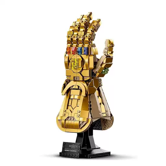 Compatible with Lego Infinity Gauntlet Marvel Avengers Mechanical Assembly Building Blocks Toy for Boys Educational Display Piece