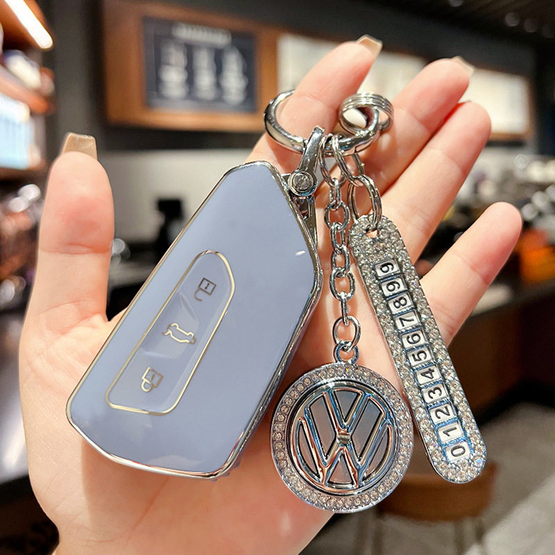 Applicable to Volkswagen Golf 8 key case car id4xcrozz lingdu L bag id6 border shell buckle Tuang X/pro