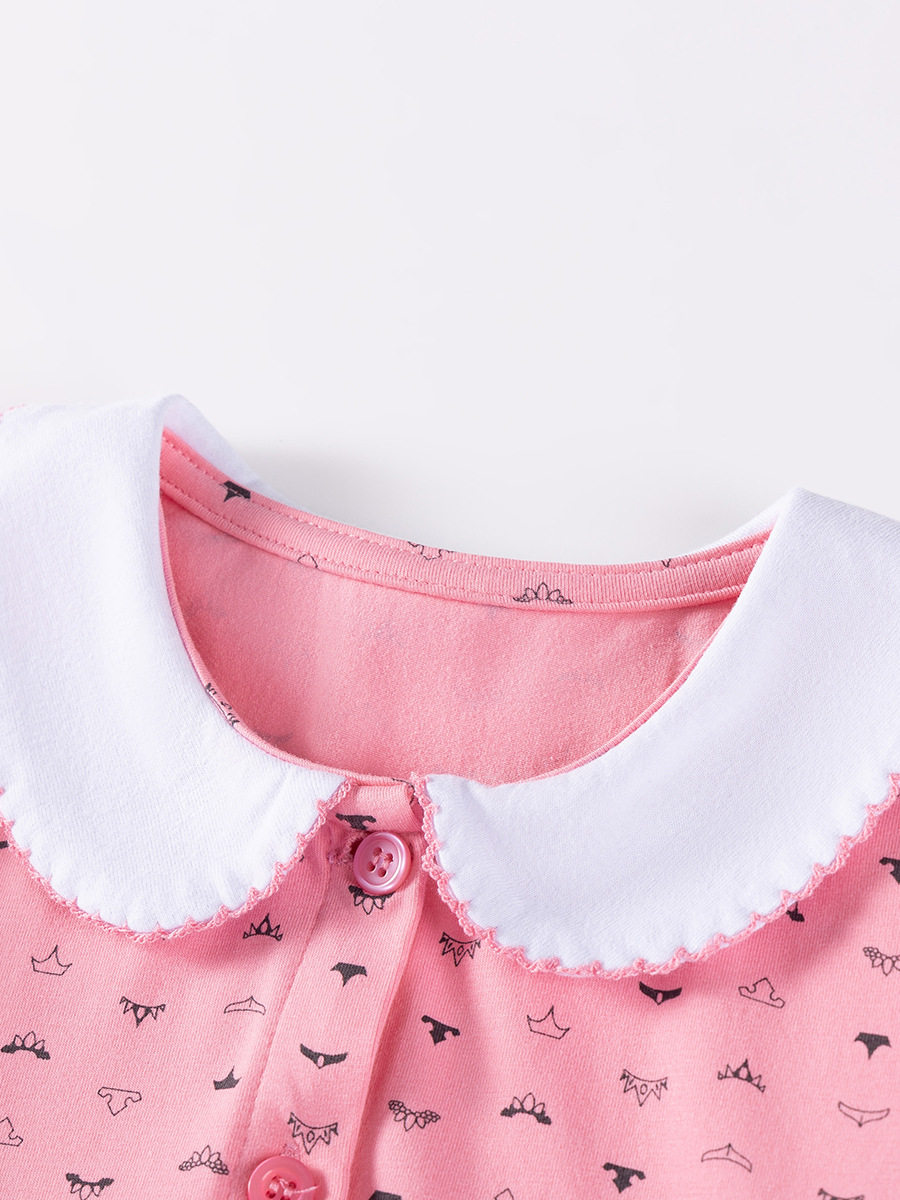 Girls' Dress Wholesale, New Autumn Printed Cotton Kids' Dress