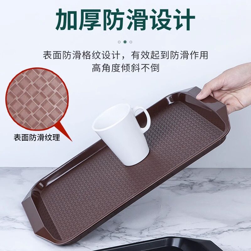 Plastic tray rectangular restaurant fast food special plate School factory canteen commercial serving food catering large tray