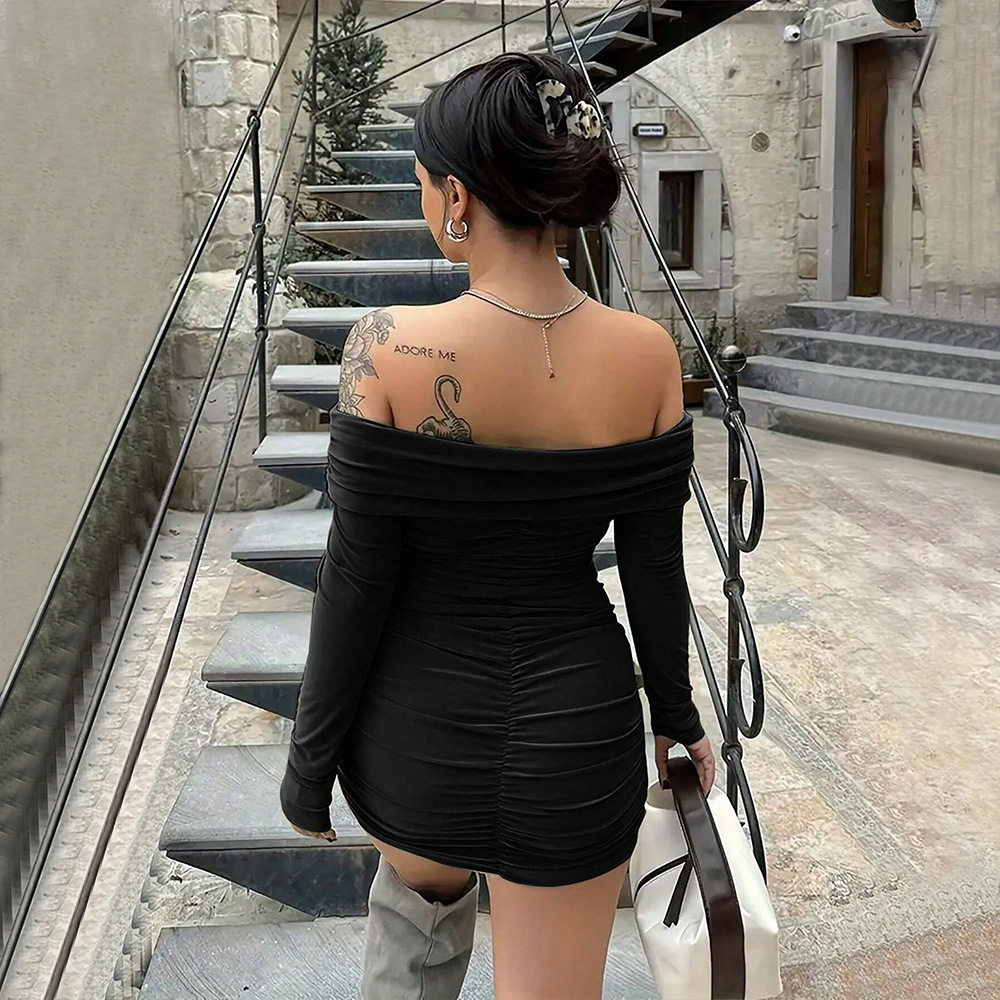 Off Shoulder Bodycon Dress High Waist Sexy Fit Spring Summer Style Perfect for Parties and Night Out Wholesale