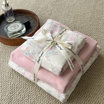 All-Cotton Class a Maternal and Infant-Grade Antibacterial Aerobic Double-Layer Yarn Skin-Friendly Fresh Printed Three-Piece Set Four-Piece Set Suitable for All Seasons