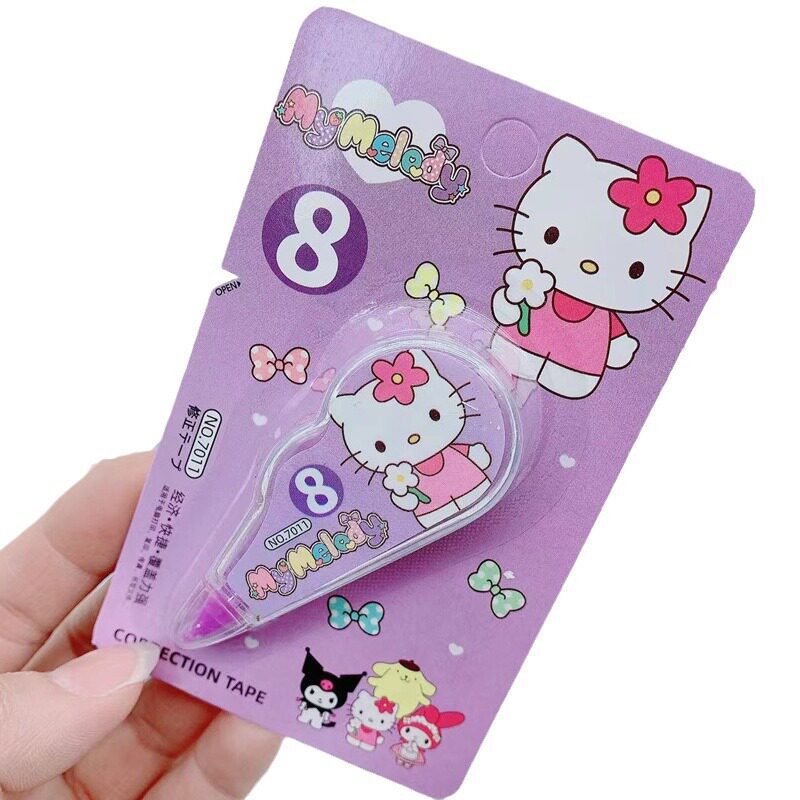 Cartoon Sanrio correction tape primary school student stationery cute mini melody correction tape prize correction tape wholesale