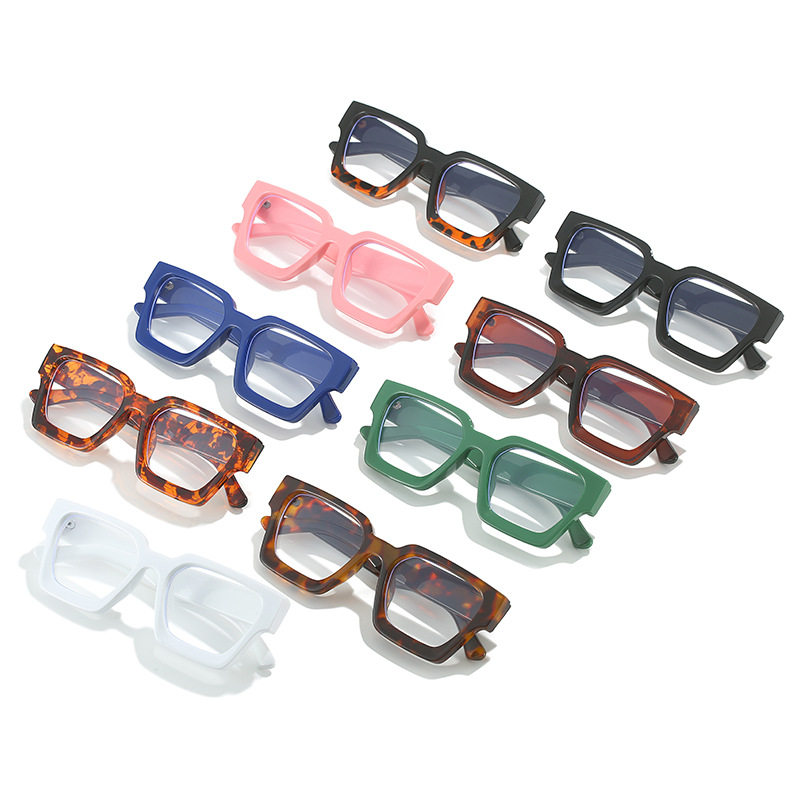 New Square Frame Glasses European and American Fashion Ins Glasses Cross-Border Versatile Simple Square Non-Prescription Glasses