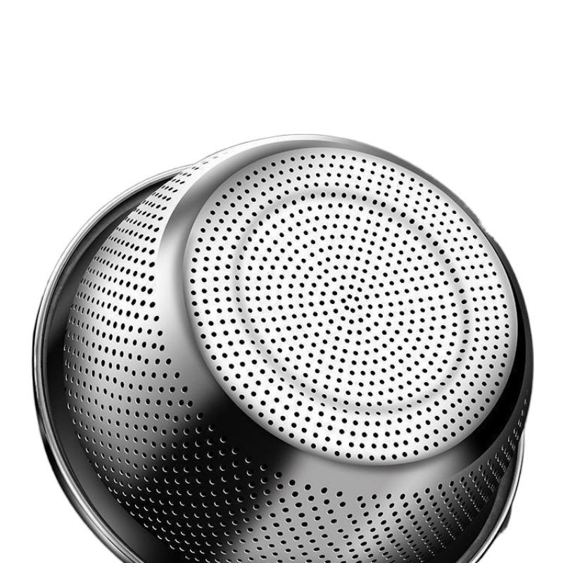 Food-Grade Thickened Stainless Steel Basin, Vegetable Washing Basin, Draining Basket, Household Kitchen Colander, Rice Washing Basin, Fruit Basket