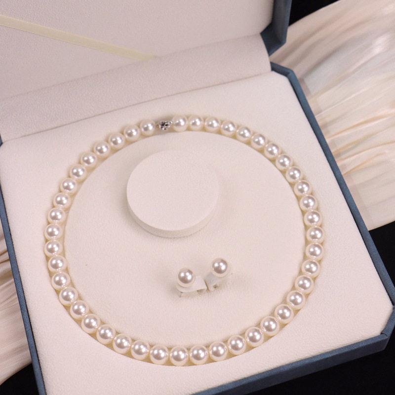 S Brand Pearl Necklace, Small Sweet Potato Color Code 650, Crystal Jewelry Set, Collarbone Chain, Layered Jewelry for Women, High-End Feel