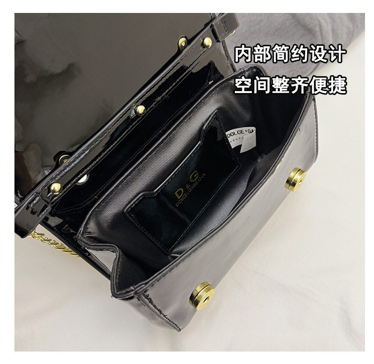 Cross-Border Patent Leather Hand-Held Fashion Women's Bag Chain Crossbody Bag Hand-Held Dinner Bag Fashion Catwalk Bag 8 O1CN01kN21fy2G0X5Fe3Xn4 !!2220381628953 0 cib