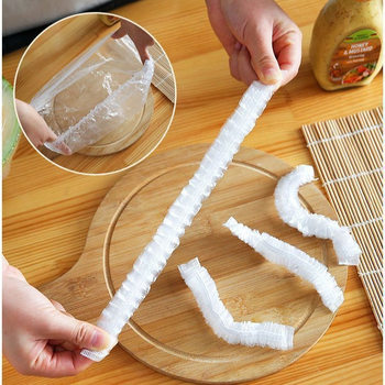 Disposable Cling Film Cover with Elastic Opening, Shower Cap-Style Bowl Cover for Leftovers, Household Fresh-Keeping Bag