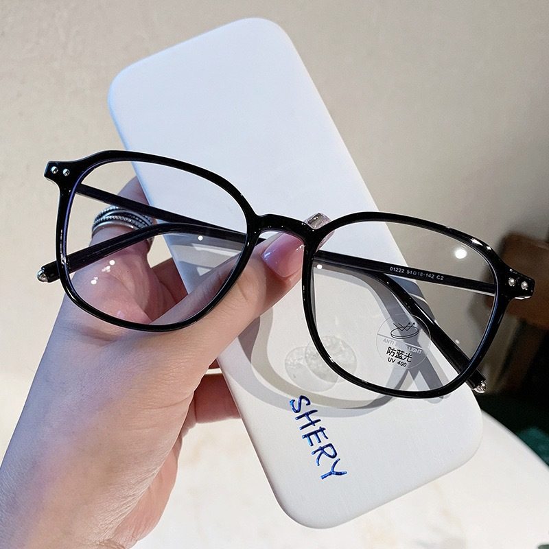 Korean Ultra-Light Glasses Frame Suitable for Square and Round Faces, Can Be Equipped with Lenses for High Myopia, Large Face Glasses Frame for Women 01222