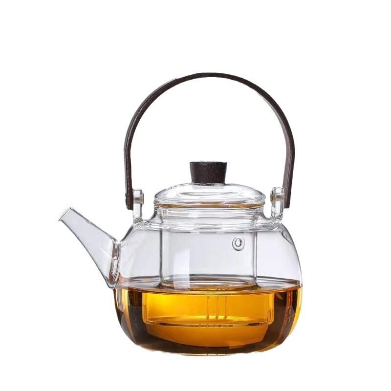 Electric Ceramic Stove Tea Kettle 5 New Household Glass Tea Kettle Set Heat-Resistant Tea Set Kung Fu Tea Set Tea Tray