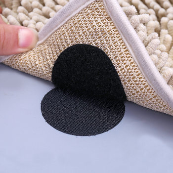 Double-sided Round Adhesive Velcro Strong Hook Surface Wool Sofa Curtain Carpet Tablecloth Non-slip Fixed Velcro
