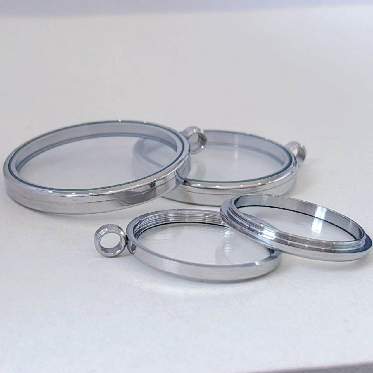 Personalized design gabu box pendant mountain ghost flower coin protective shell copper gold coin round outer frame pendant single pendant