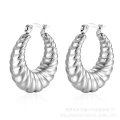 Steel MS-001 Twill Hollow Earrings