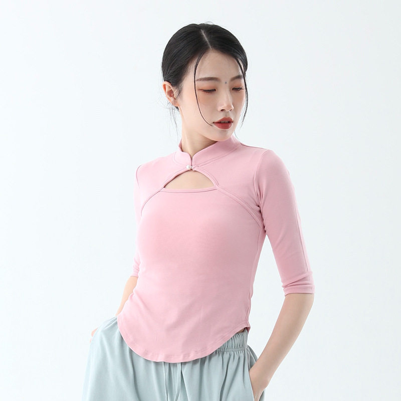 舞蹈演出服艺考现代舞练功服身韵形体服现舞气质上衣中国民族服装,淘宝优惠券,粉丝福利购,淘宝优惠卷