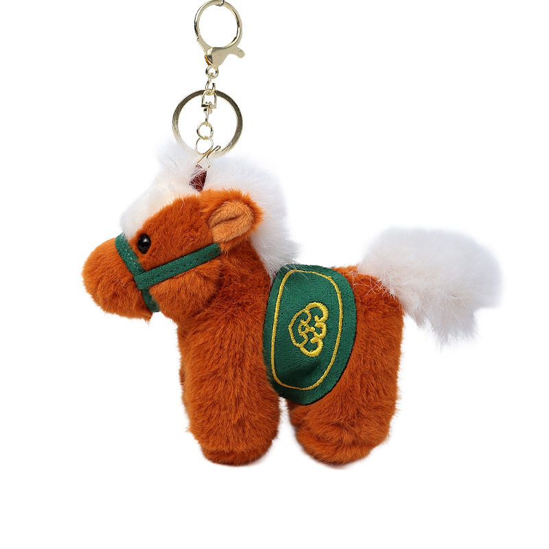 马年吉祥物马上有钱毛绒小公仔包包马挂件公仔玩偶批发摆摊玩具