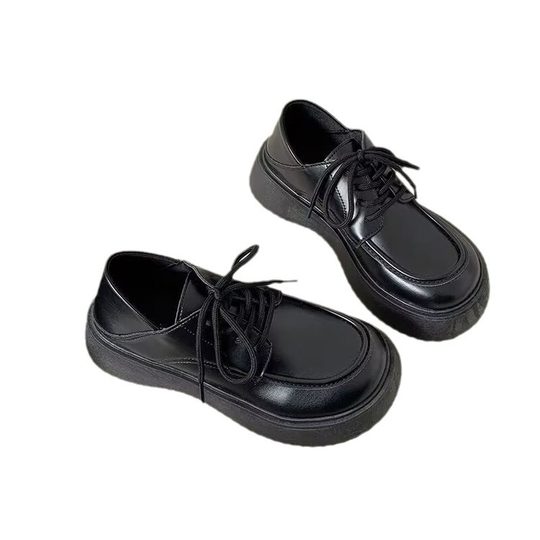 Women's thick-soled shoes British style leather shoes spring new design versatile big head retro Spring cross-border wholesale