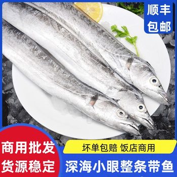 Whole Sea-Caught Small-Eyed Hairtail Fish from the East China Sea, Hairtail Fish Wholesale, Fishery Products, Seafood, Commercial Wholesale, Sf Express Free Shipping