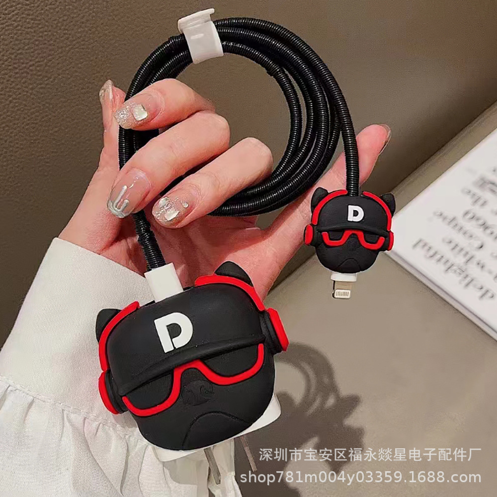 数据线保护套适用苹果充电器保护套芭芘充电头保护套充电线保护套